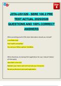 J3TA-US1329 - SERE 100&period;2 PRE TEST ACTUAL 2025&sol;2026 QUESTIONS AND 100&percnt; CORRECT ANSWERS