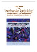 Test Bank for Psychopharmacology&colon; Drugs&comma; the Brain&comma; and Behavior 4th Edition &vert; Complete Chapters 1&ndash;20 &vert; Meyer Nursing &vert; Instant Digital Download