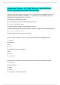 Alexander Chapter 11 - Well Woman's Health Study Guide Questions Answered Correctly
