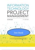 Test Bank for Information Technology Project Management &lpar;9th Edition&comma; Kathy Schwalbe&rpar; &ndash; Verified Chapters with Complete Exam Questions and Answers