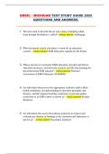 EMSIC &ndash; MICHIGAN TEST STUDY GUIDE 2025  QUESTIONS AND ANSWERS&period;
