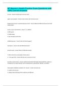 NP Women's Health Practice Exam Questions with 100&percnt; Correct Answers