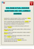 CCIL EXAM ACTUAL 2025&sol;2026 QUESTIONS AND 100&percnt; CORRECT ANSWERS