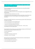 Well Women's Health Exam Practice Questions and Answers Expertly Solved