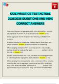 CCIL PRACTICE TEST ACTUAL 2025&sol;2026 QUESTIONS AND 100&percnt; CORRECT ANSWERS