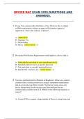 DEVICE RAC EXAM 2025 QUESTIONS AND  ANSWERS&period; 