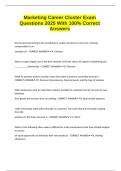 Marketing Career Cluster Exam Questions 2025 With 100&percnt; Correct Answers