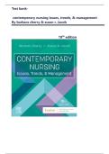 TEST BANK- Contemporary Nursing&comma; 10th Edition Issues&comma; Trends&comma; & Management by Barbara Cherry & Susan R&period; Jacob&vert;&vert; Complete Verified Chapters 1-29&vert;&vert; GRADED A&plus;