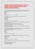 NURSING APTITUDE TEST REVIEWER &lpar;2&rpar; WITH ALL CORRECT & 100&percnt; VERIFIED ANSWERS&vert;LATEST UPDATE&vert;ALREADY GRADED A&plus;