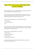 EDCI 3701 Final Exam 2025 With 100&percnt; Correct Answers