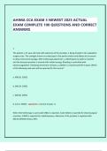 AHIMA CCA EXAM 1-3  NEWEST 2026 ACTUAL EXAM COMPLETE 100 QUESTIONS AND CORRECT ANSWERS