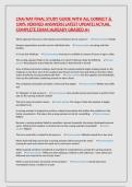 CNA&sol;NAT FINAL STUDY GUIDE WITH ALL CORRECT & 100&percnt; VERIFIED ANSWERS&vert;LATEST UPDATE&vert;ACTUAL COMPLETE EXAM&vert;ALREADY GRADED A&plus;