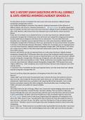 NAT 5 HISTORY EXAM QUESTIONS WITH ALL CORRECT & 100&percnt; VERIFIED ANSWERS&vert;ALREADY GRADED A&plus;