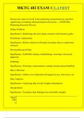MKTG 482 EXAM 1 QUESTIONS AND ANSWERS 2025