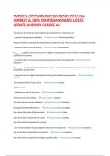 NURSING APTITUDE TEST REVIEWER WITH ALL CORRECT & 100&percnt; VERIFIED ANSWERS&vert;LATEST UPDATE&vert;ALREADY GRADED A&plus;