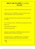 MKTG 482 FLURRY EXAM QUESTIONS AND ANSWERS 2025