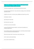 BIOD 151 Module 3 Exam Review 2025 Questions and Answers Rated 100&percnt; Correct