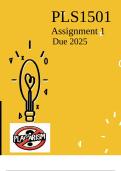 PLS1501 Assignment 1 Semester 2 2025