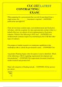 CLC-222 CONTRACTING EXAM QUESTIONS AND ANSWERS 2025