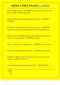 AEMA CERT EXAM QUESTIONS AND ANSWERS 2025