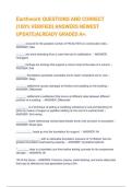 Earthwork QUESTIONS AND CORRECT &lbrace;100&percnt; VERIFIED&rcub; ANSWERS NEWEST UPDATE&vert;ALREADY GRADED A&plus;&period;