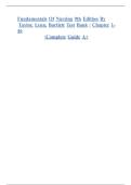 Test Bank for Fundamentals of Nursing 9th Edition &lpar;2025&rpar; comprehensive questions and verified answers