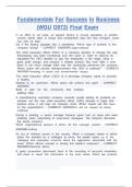 Fundamentals For Success In Business  &lpar;WGU D072&rpar; Final Exam 
