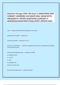 Statistics Portage CNSL 503 Exam 3 QUESTIONS AND  CORRECT ANSWERS&vert; ACCURATE REAL EXAM WITH  FREQUENTLY TESTED QUESTIONS &vert;ALREADY A  GRADED&vert;GUARANTEED PASS&vert;LATEST UPDATE 2025&period;