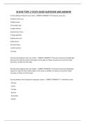 IB SEHS TOPIC 2 STUDY GUIDE QUESTIONS AND ANSWERS