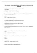 MULTIFAMILY HOUSING SPECIALIST CERTIFICATION QUESTIONS AND ANSWERS