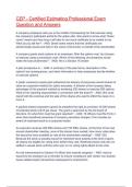 CEP - Certified Estimating Professional Exam Question and Answers