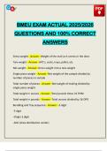 BMEU EXAM ACTUAL 2025&sol;2026 QUESTIONS AND 100&percnt; CORRECT ANSWERS