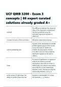 UCF QMB 3200 - Exam 3 concepts &vert; 86 expert curated solutions already graded A&plus;