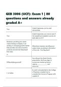 GEB 3006 &lpar;UCF&rpar; Exam 1 &vert; 80 questions and answers already graded A&plus;