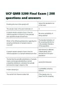 UCF QMB 3200 Final Exam &vert; 208 questions and answers