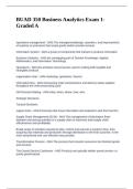 BUAD 350 Business Analytics Exam 1-Graded A