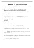 NURSE AIDE 1 TEST 1 QUESTIONS AND ANSWERS