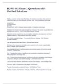 BUAD 441 Exam 1 Questions with Verified Solutions