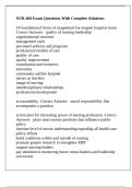 NUR 460 Exam Questions With Complete Solutions