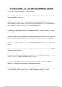 POLITICAL SCIENCE  101 BUNDLED QUESTIONS AND ANSWERS