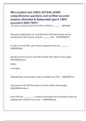 MercuryGate test &lpar;2025&rpar; ACTUAL EXAM comprehensive questions and verified accurate solution &lpar;Detailed & Elaborated&rpar; &vert;get it 100&percnt; accurate&excl;&excl; 2025 TEST&excl;&excl;
