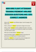 EXAMS PACK&colon;&colon;&colon; PIEDMONT AIRLINES FLIGHT ATTENDANT ACTUAL 2025&sol;2026 Q&A 100&percnt; PASS
