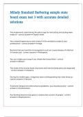 Milady Standard Barbering sample state board exam test 3 with accurate detailed solutions 