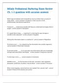 Milady Professional Barbering Exam Review Ch&period; 1-3 questions with accurate answers 