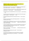 NR304 Health Assessment II Final Exam Review &ndash; Questions With Verified Answers 