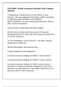 NUR 3066C&colon; Health Assessment Questions With Complete Solutions