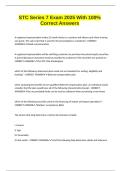 STC Series 7 Exam 2025 With 100&percnt; Correct Answers