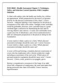 NUR 3066C&colon; Health Assessment Chapter 3&colon; Techniques&comma; Safety&comma; and Infection Control Questions With Complete Solutions