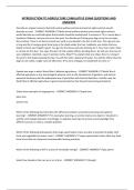 INTRODUCTION TO AGRICULTURE CUMULATIVE EXAM QUESTIONS AND ANSWERS