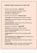 NUR3066C-Health Assessment Exam 2 Study Guide